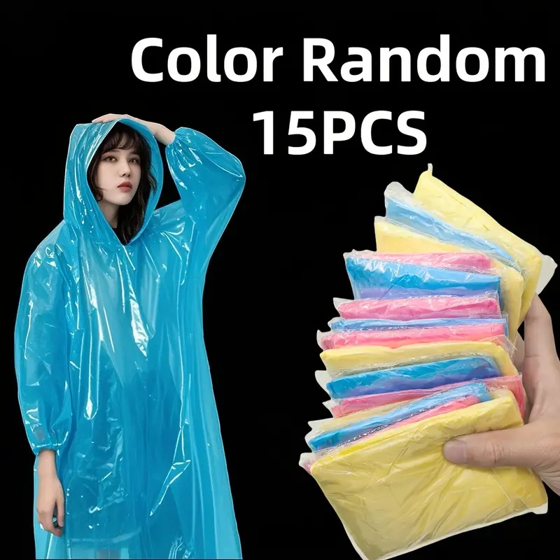 Cycling Gear Rain - 15/30 Buah Ponco Hujan Transparan Sekali