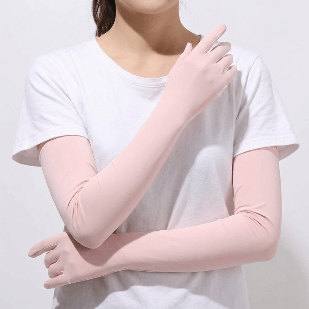 Cycling Glove - Sarung Tangan Wanita Warna Polos Lengan