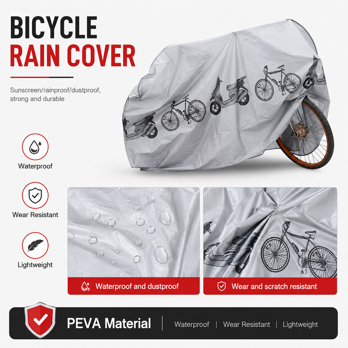 PINMOAP Penutup Sepeda Univers - Cycling Gear Rain ulasan dan harga