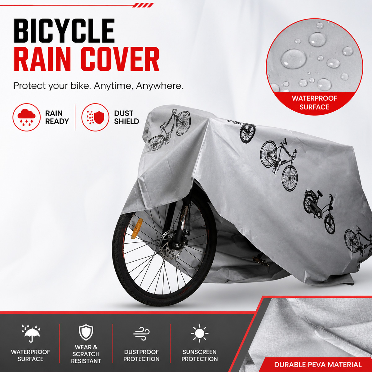 PINMOAP Penutup Sepeda Univers - Cycling Gear Rain ulasan dan harga