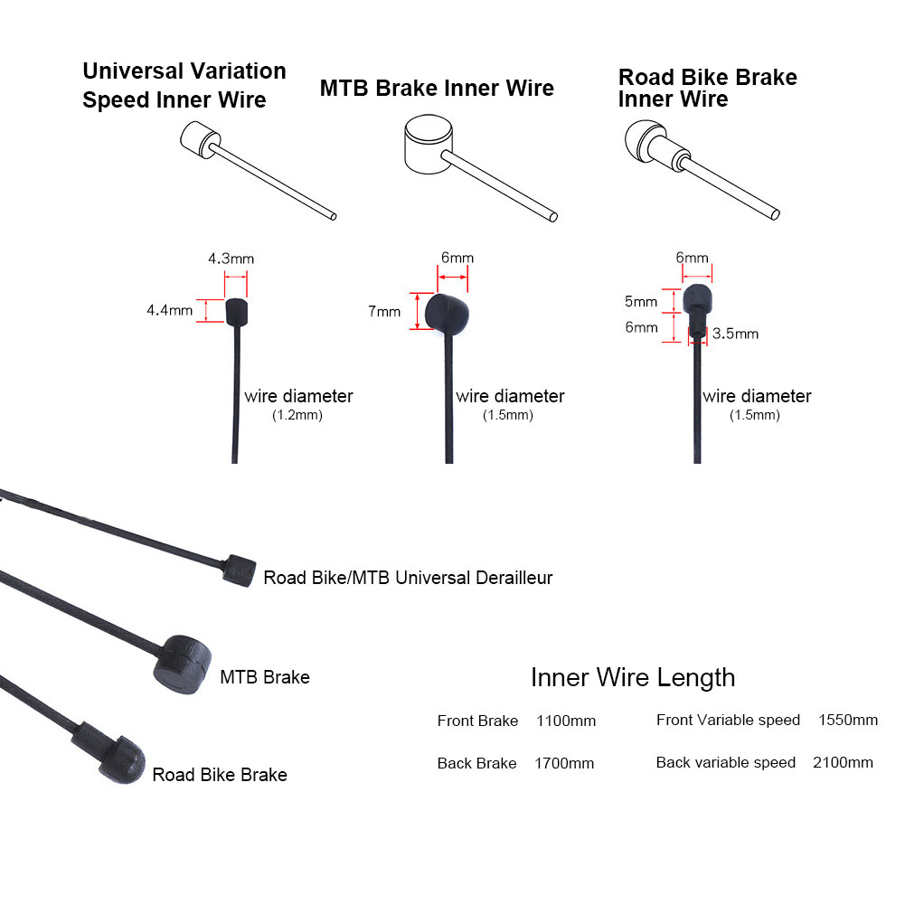 10 buah/set set kabel rem Shif - Junior Cycling Gear ulasan dan harga