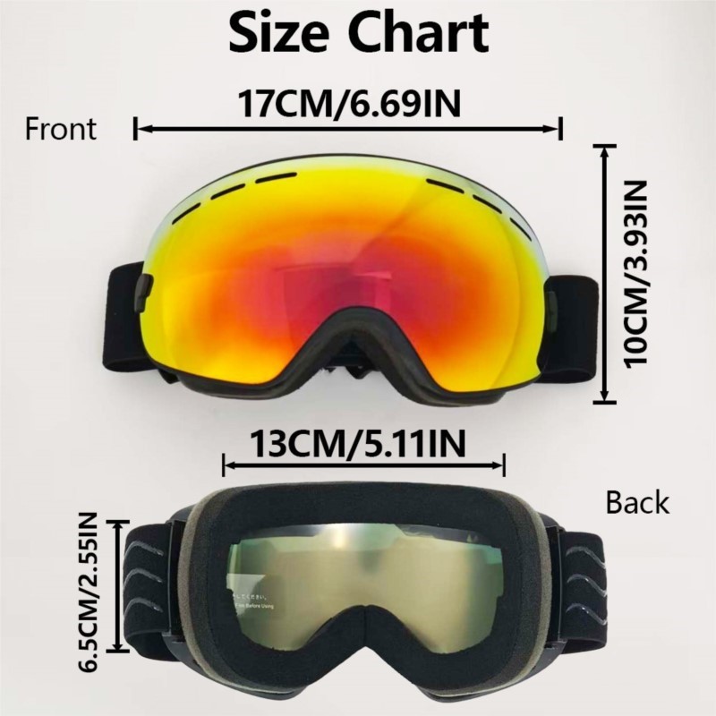 Kacamata Ski Besar dengan Vent - Cycling Gear For Large Men ulasan dan harga