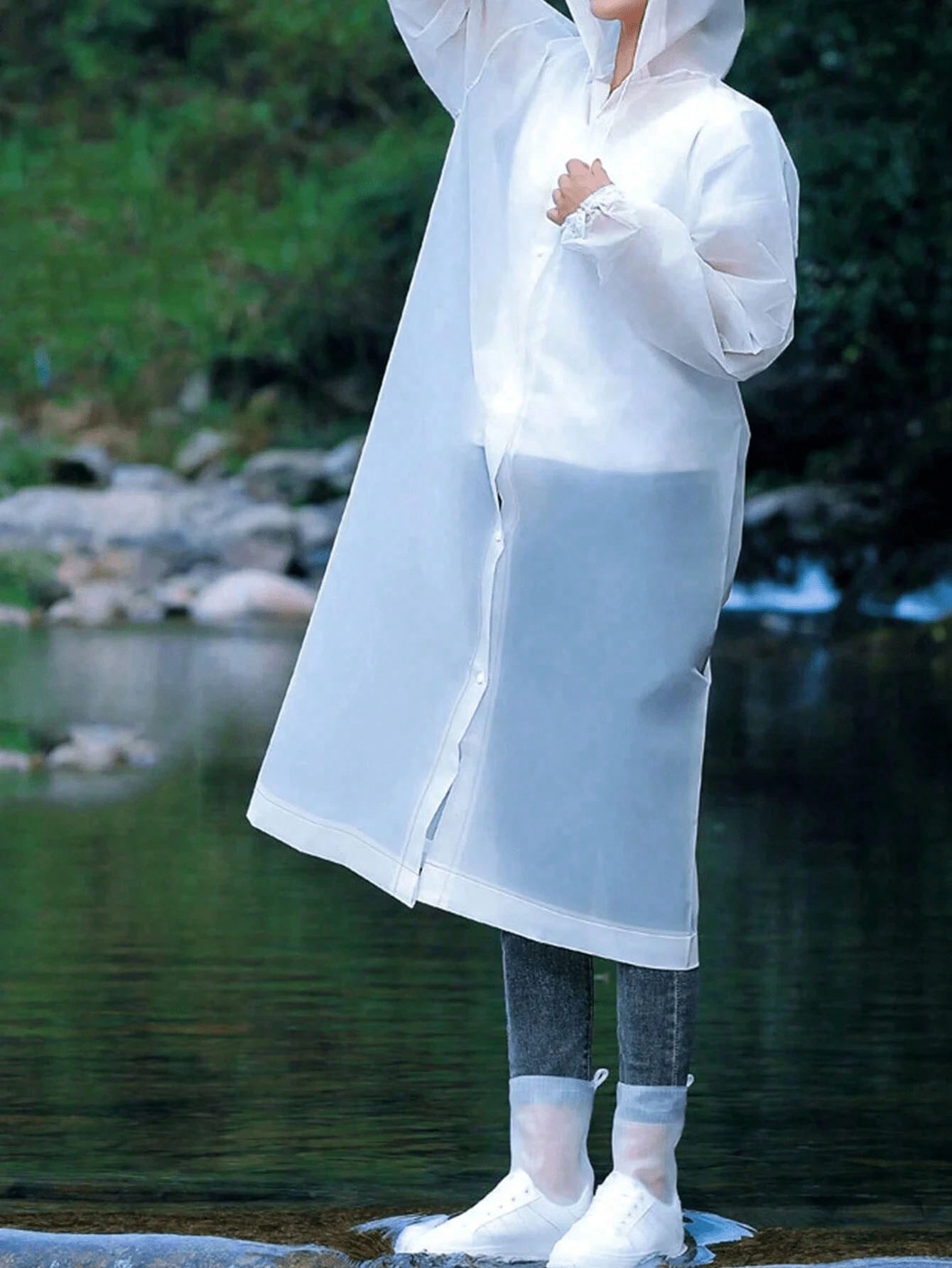Jas Hujan Unisex EVA Panjang,  - Cycling Gear Rain ulasan dan harga